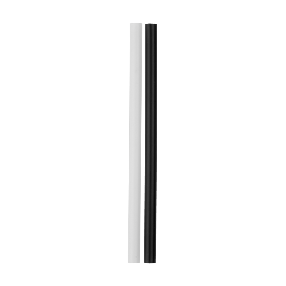 Owala Replacement Straws group shot showing two straws side by side, one solid white and one solid black