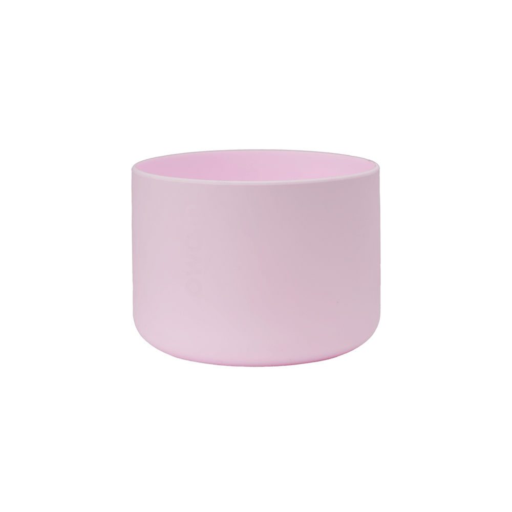 Bottle Boot 40oz in light pink silicone; wide cylindrical form