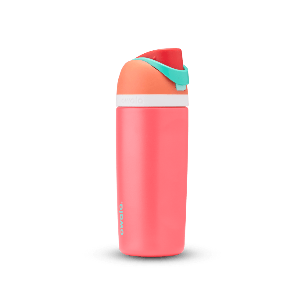 Owala Kids' FreeSip bottle in coral pink